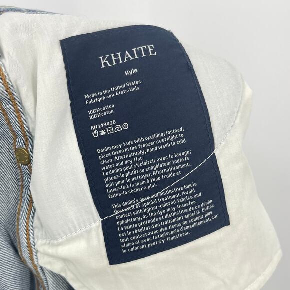 KHAITE | NWT Kyle Low-Rise Straight-Leg Jeans Santa Fe Light Wash 28 - Picture 11 of 12
